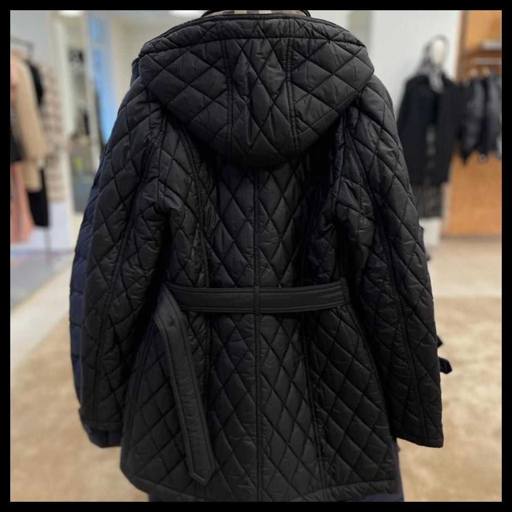 【BURBERRY】HEMINGFIELD Belted Women’s Diamond Quilted