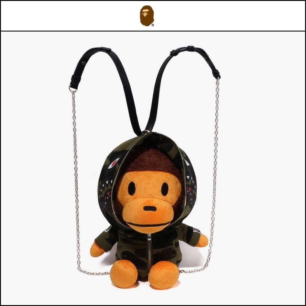 【BAPE】Baby Milo plush doll backpack green
