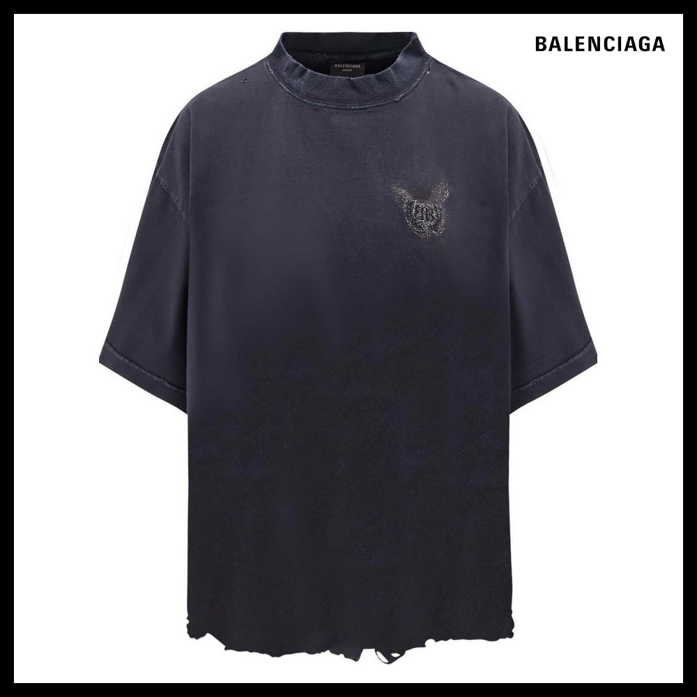 【BALENCIAGA】Balenciaga Nail Polish Cropped T-Shirt