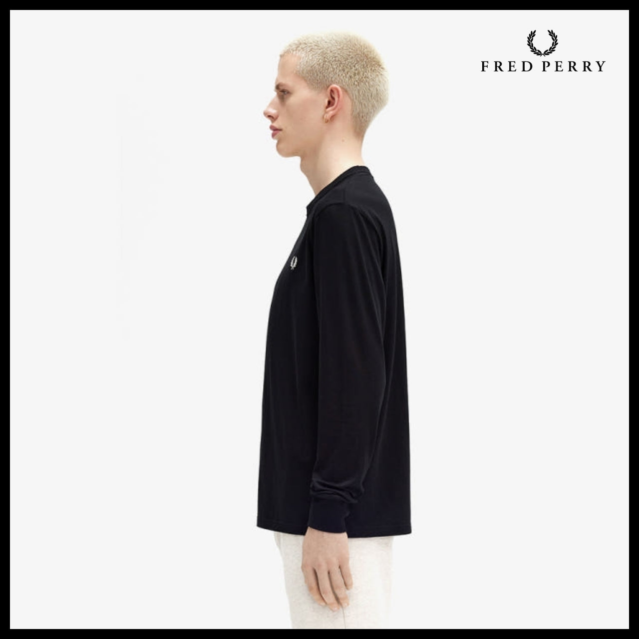 【FRED PERRY】Long Sleeve Crewneck T-Shirt 2 Colors