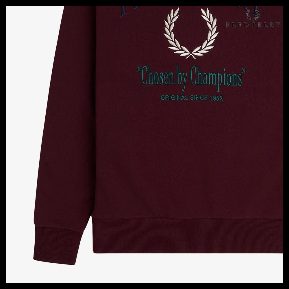 【FREDPERRY】ClubhouseEmbroideredChampionHalfzipSweatshirt