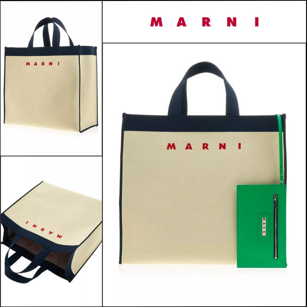 【MARNI】Jacquard Shopping Tote Bag
