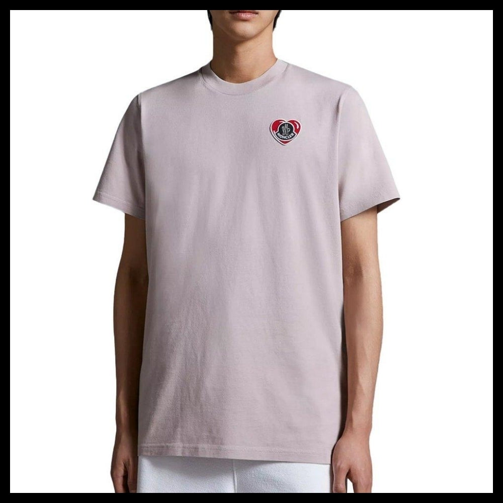 【MONCLER】24SS Men Heart Logo Patch Short Sleeve T Shirt