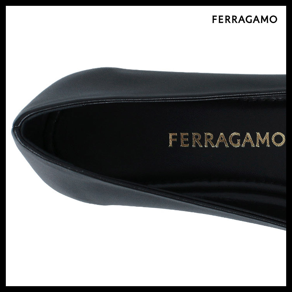 【FERRAGAMO】 Double Bow Ballet Flats