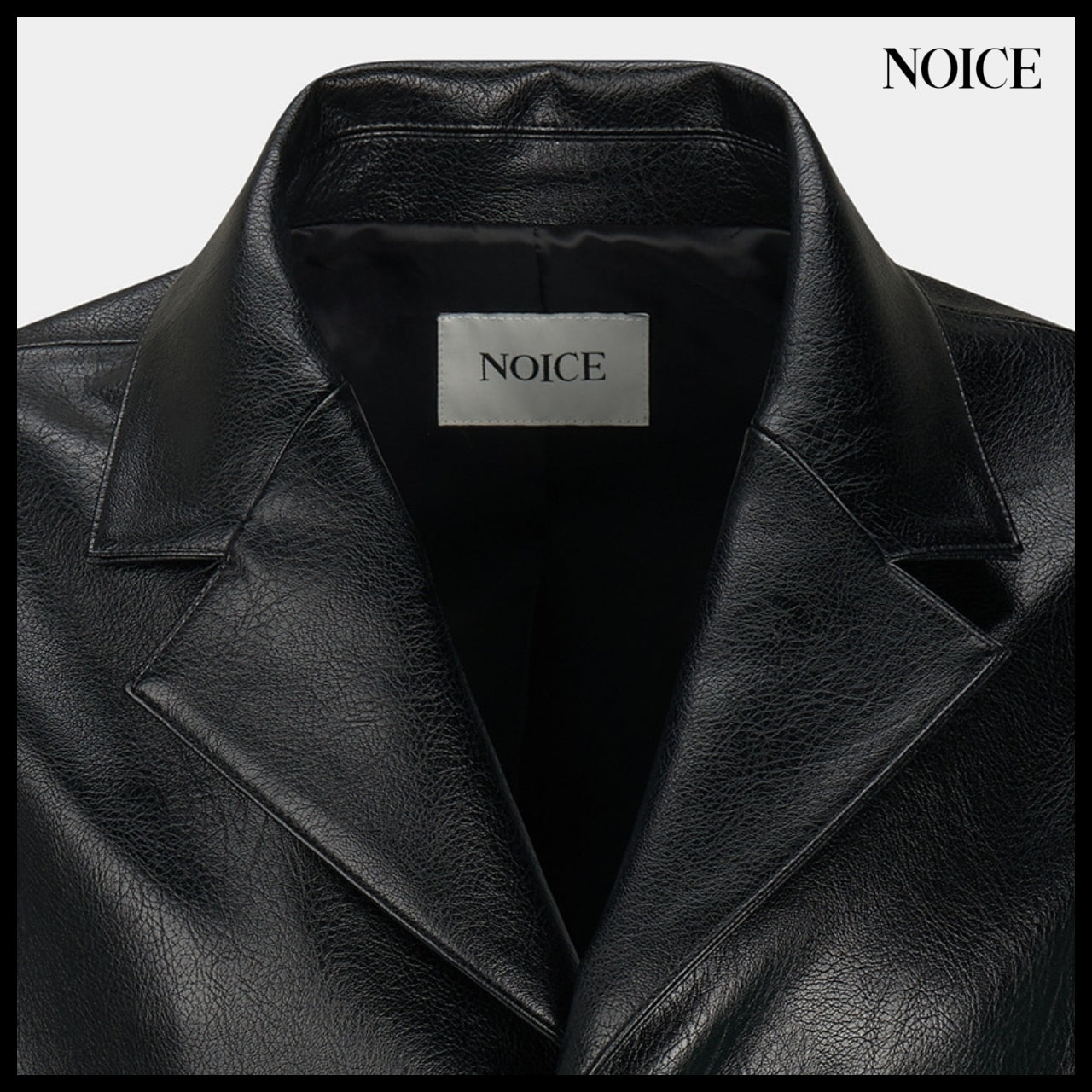 【NOICE】Oversize Belted Faux Leather Jacket