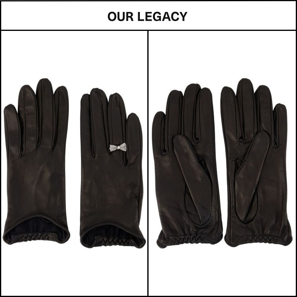 【OUR LEGACY】Black Leather Gloves