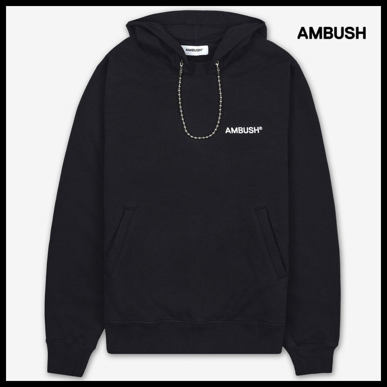 ◆AMBUSH◆ フーディ Hoodie Black チェーン