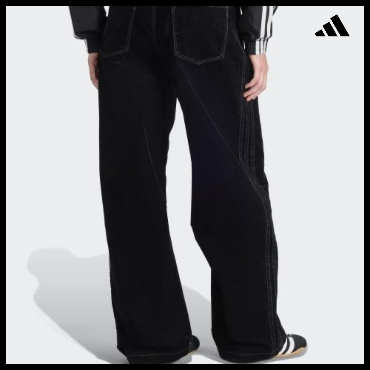 【ADIDAS】Adibreak Black Snap Pants Wide Leg Track Pants