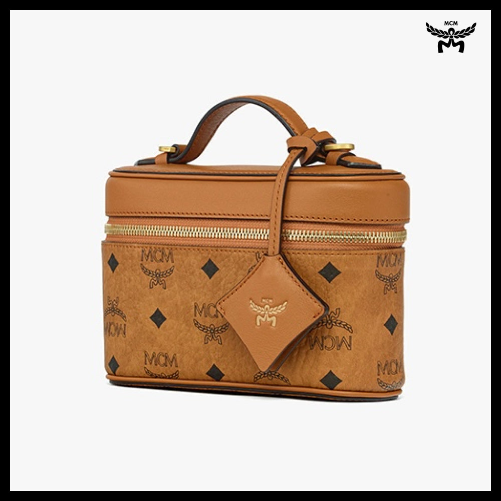 【MCM】Aren visetos leather mix vanity case
