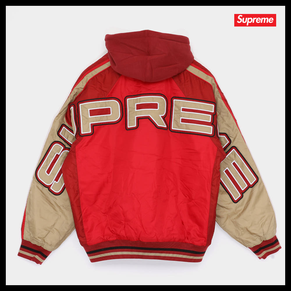 【100%正規品保証 Supreme】Patch Logo Stadium Hooded Jacket