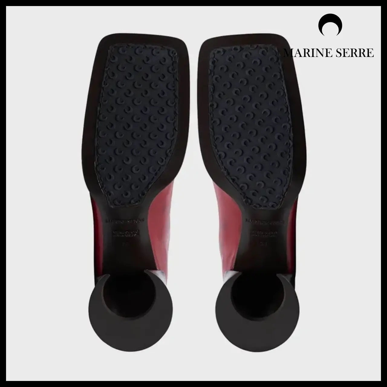 【MARINE SERRE】Moon Airbrushed Leather MS Block RD10 Red
