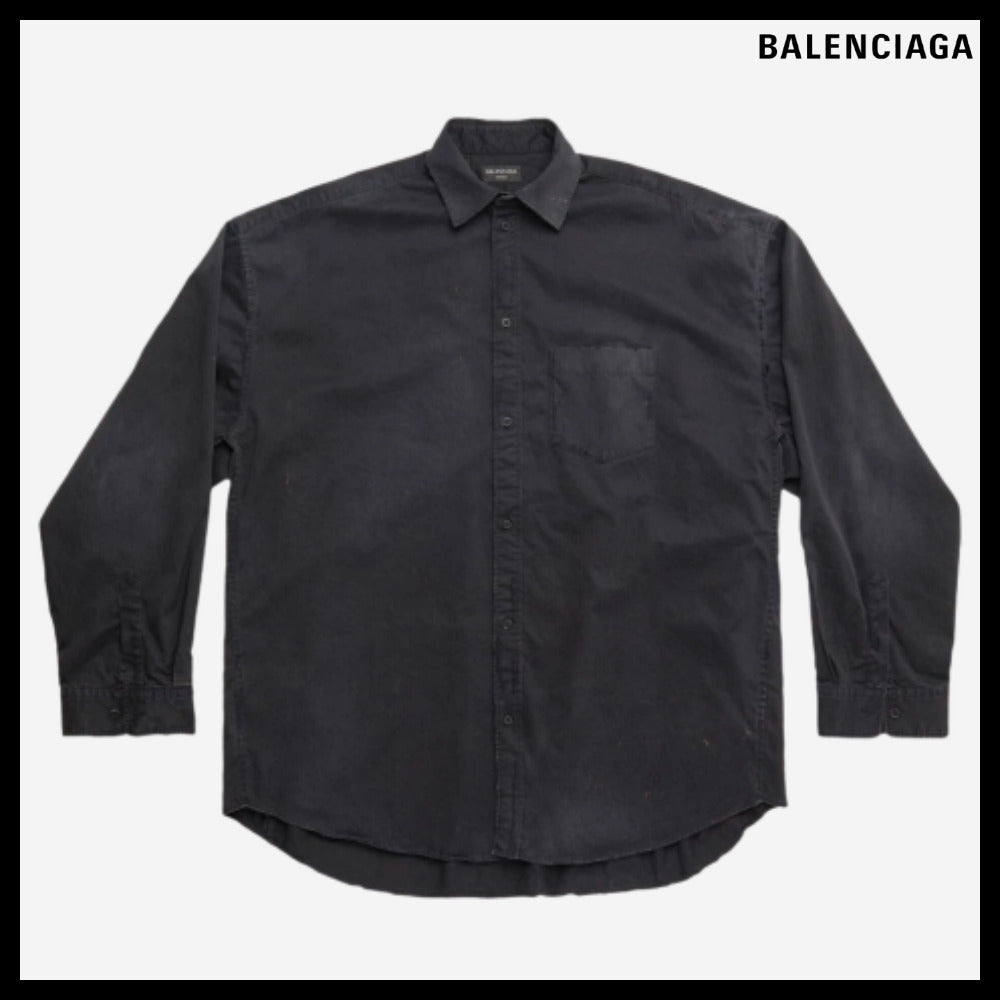 【BALENCIAGA】Goth Oversized Shirt Black