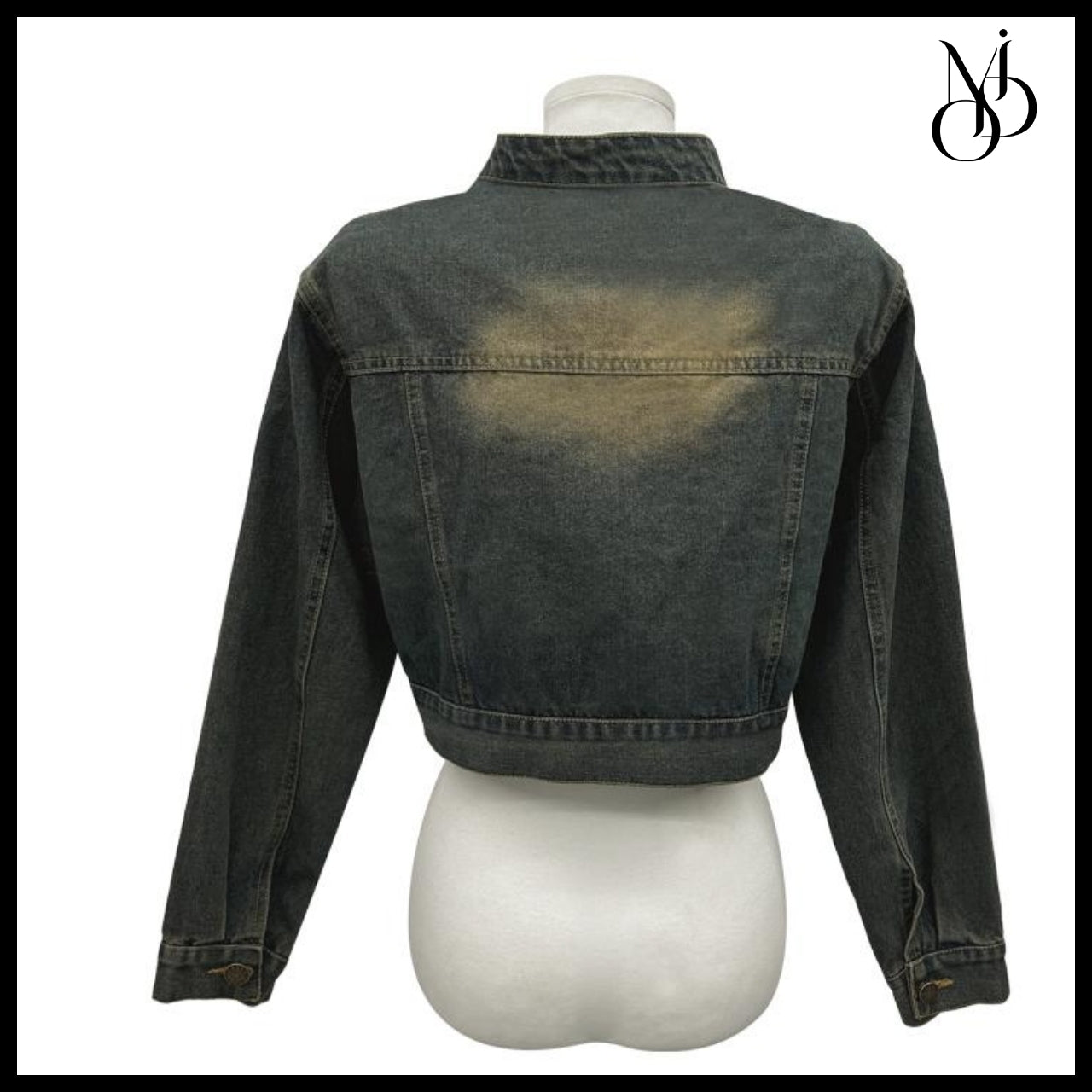 【MODIMOOD】Vintage Denim Two-Way Zip-Up Jacket 2 Colors