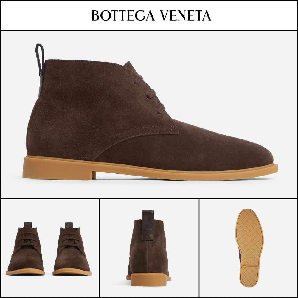 【BOTTEGA VENETA】Astaire Lace-Up Ankle Boots Fondant