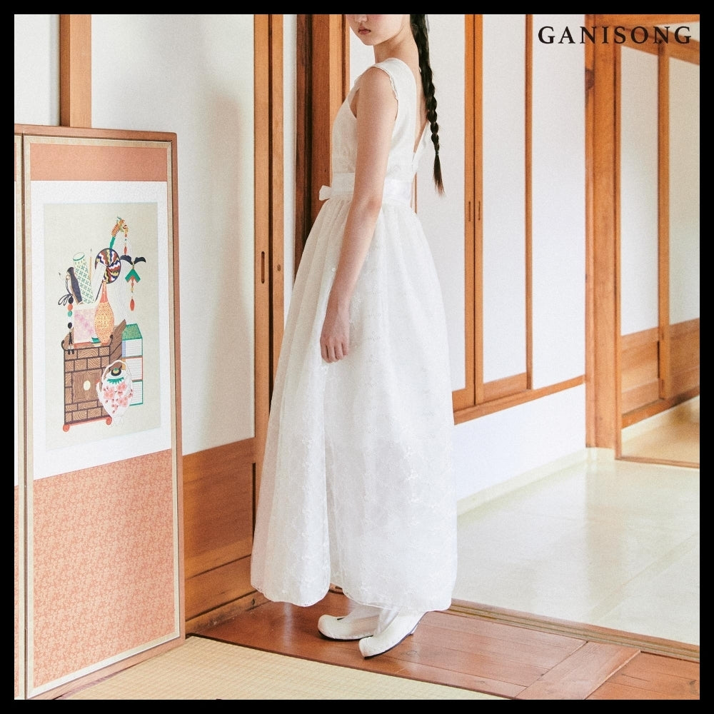 【GANISONG】Bridal Sumuk Dress White