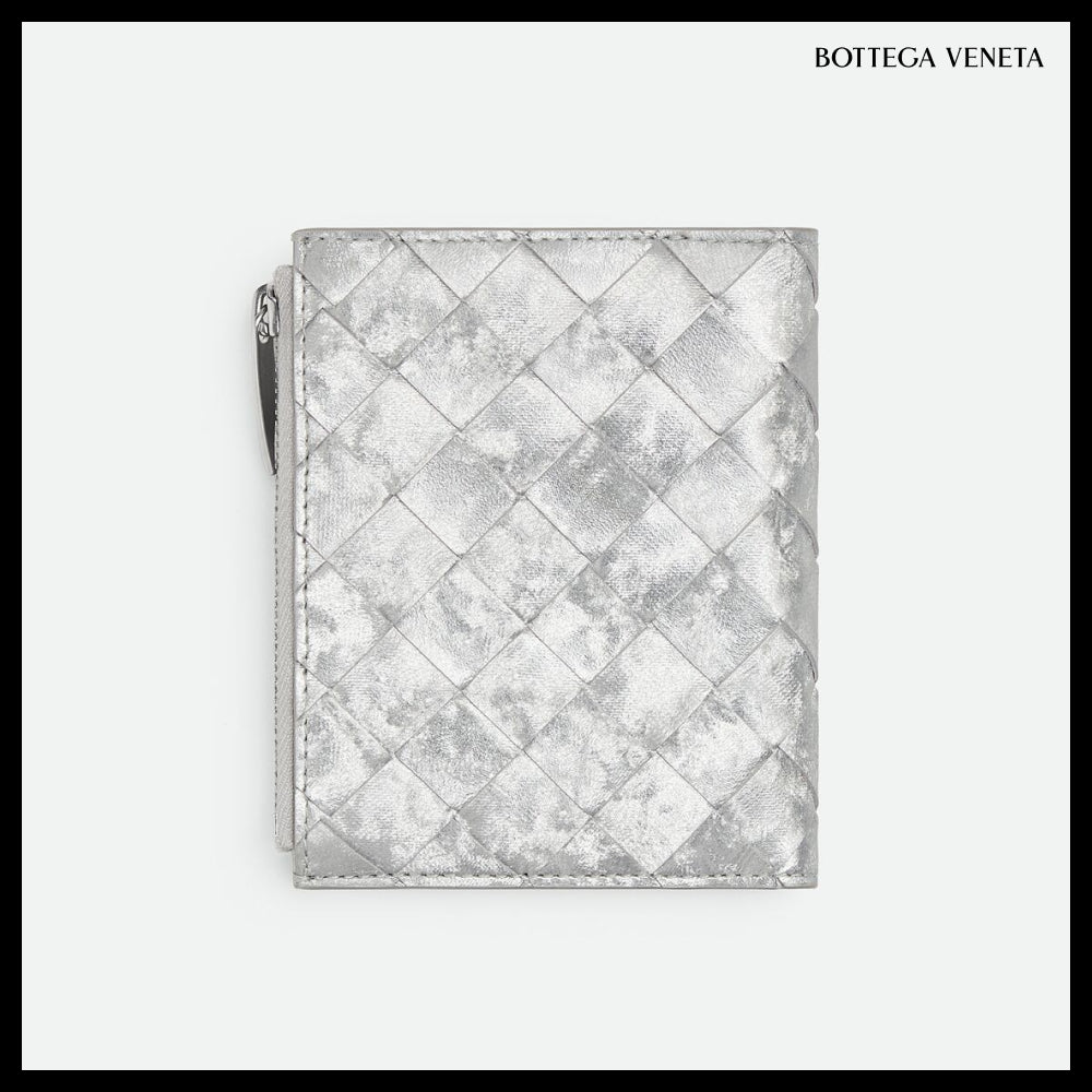 【BOTTEGA VENETA】Small Intrecciato Fold Wallet 2 Colors