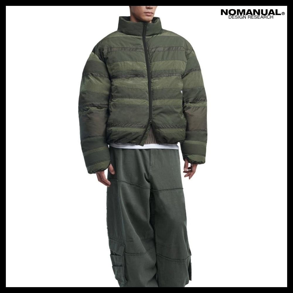 【NOMANUAL】H.C NYLON DOWN JACKET KHAKI