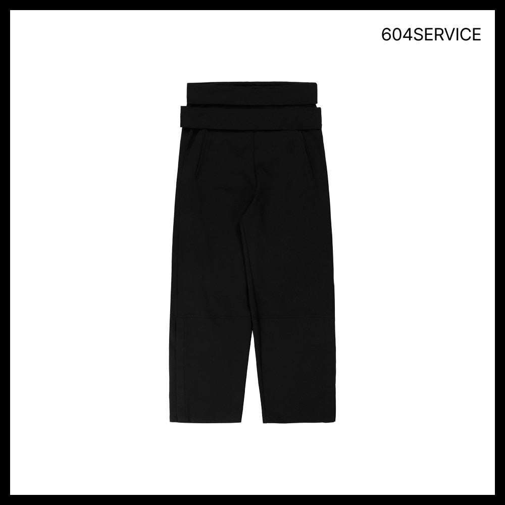 【604service】EOS Double Strap Sweatpants in Black