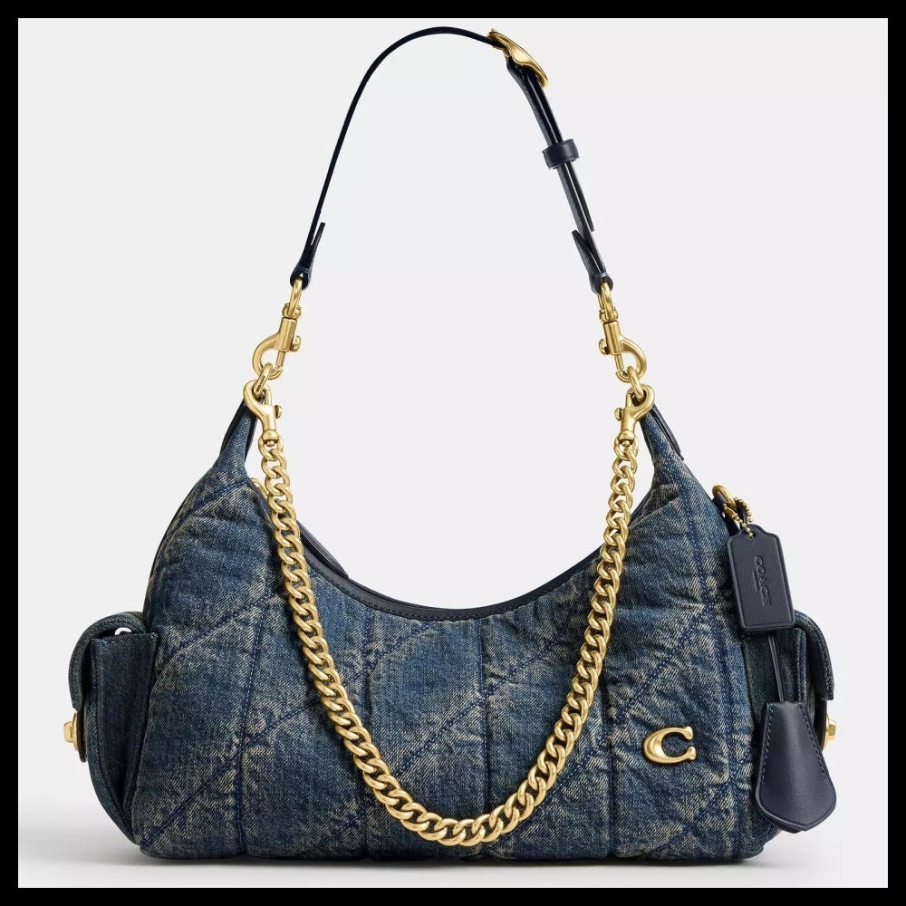 【Coach】Pocket Juliet Bag 30 In Regenerative Cotton Denim