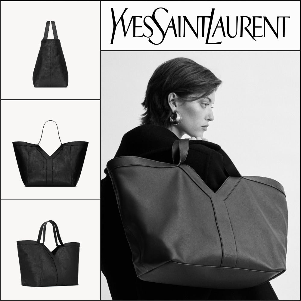 【Saint Laurent】Python Leather Y Tote Bag