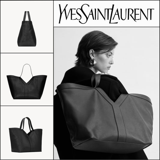 【Saint Laurent】Python Leather Y Tote Bag