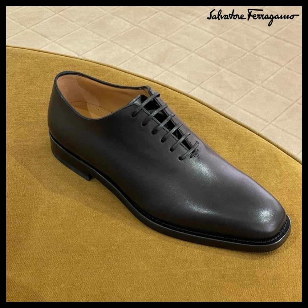 【FERRAGAMO】GEOFFREYDIV2 OXFORD LOAFERS BLACK