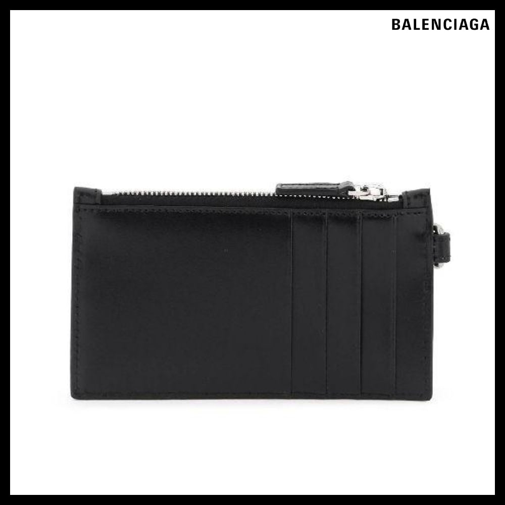 【正規品】BALENCIAGA Cache Box Strap Leather Card Wallet
