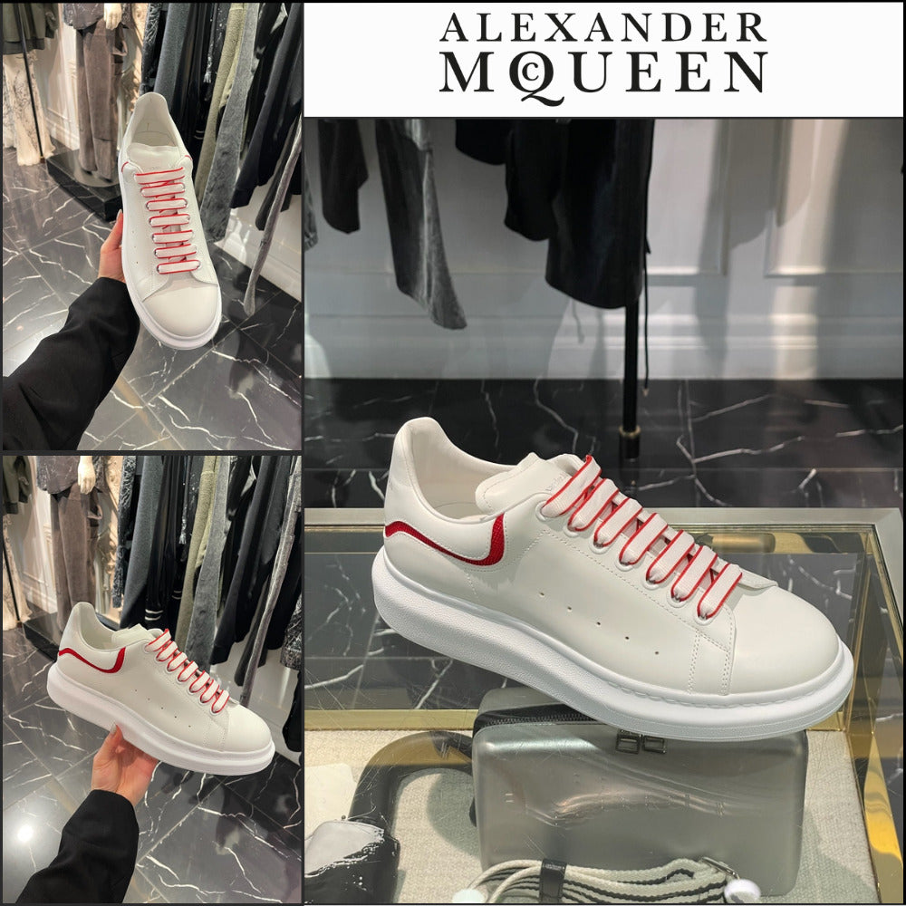 【Alexander Mcqueen】Upper LEA Sneakers White Red