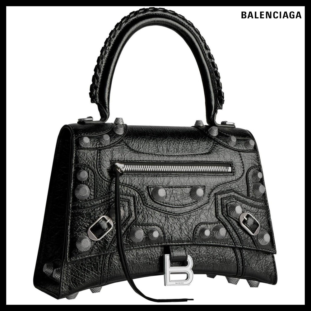 【Balenciaga X Hourglass】Le Cagole Medium Handbag Black