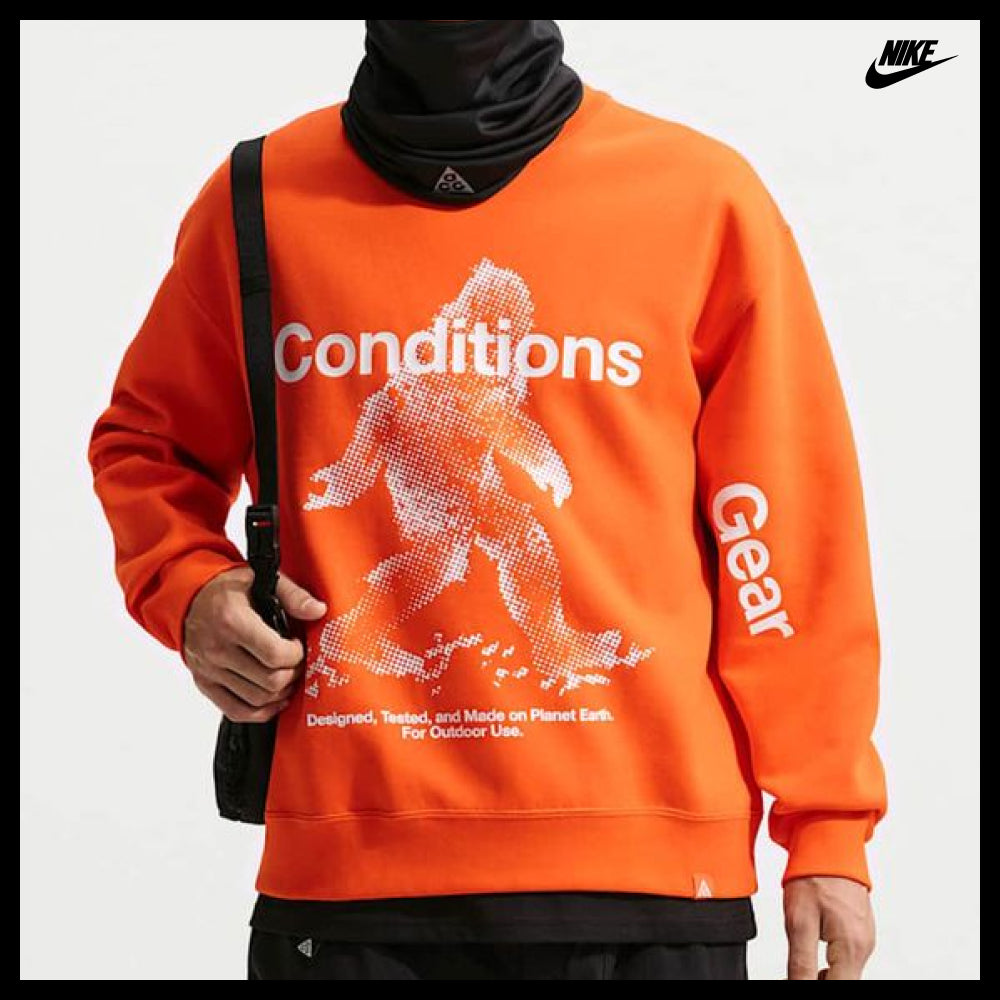 【NIKE】Tuff Fleece Therma-Fit Pullover Crewneck Sweatshirt
