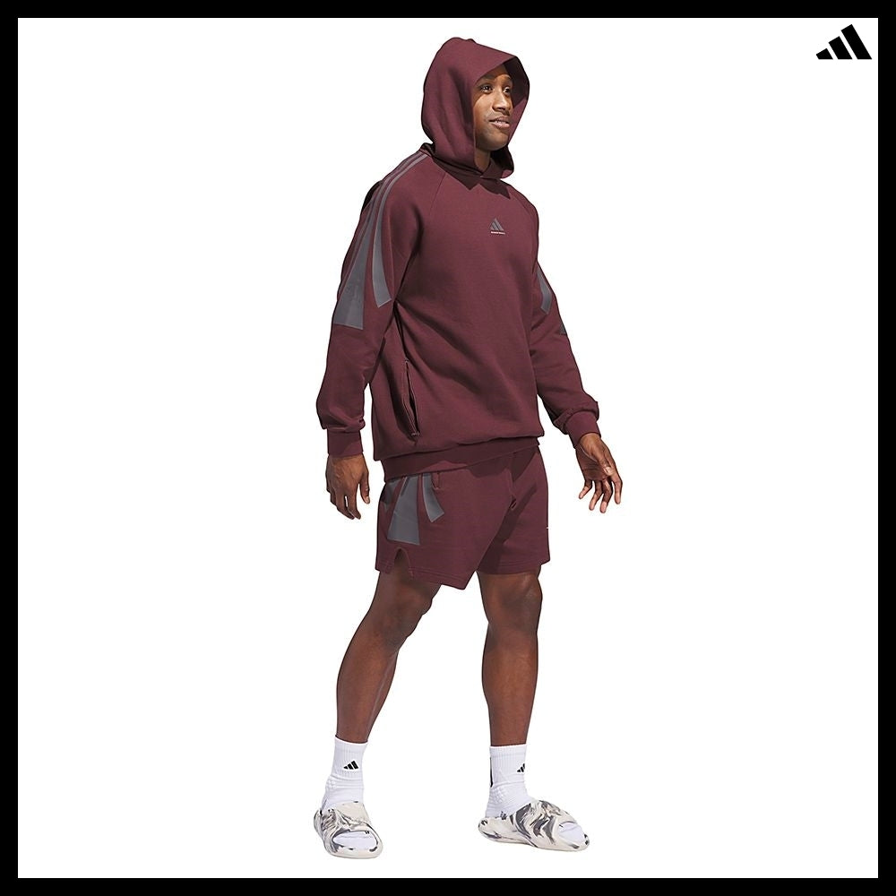 【ADIDAS】 Basketball Spacer Shorts Aurora Ruby