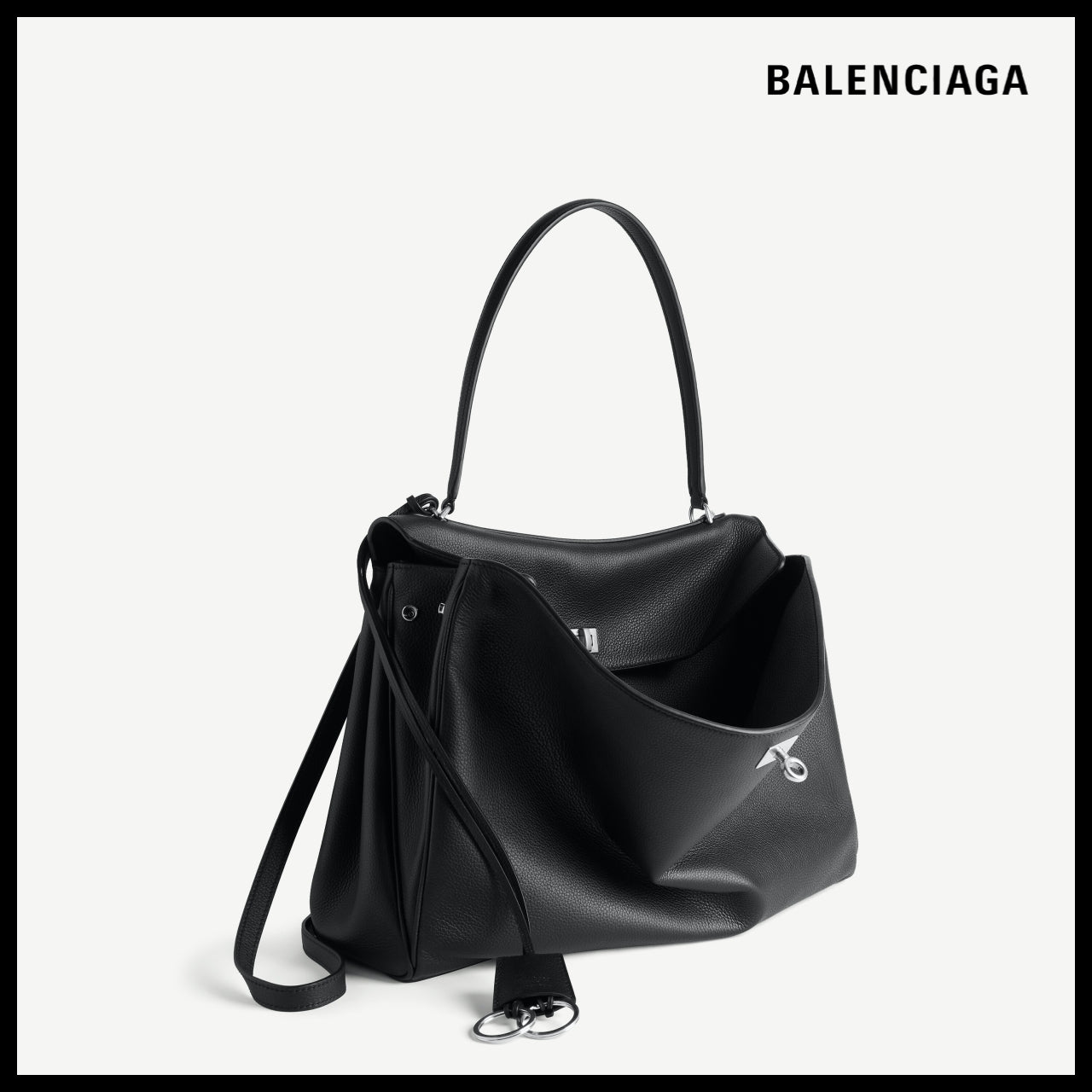 【BALENCIAGA】Rodeo Handbag Large Grained Calfskin