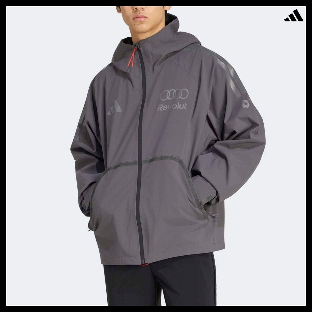 【ADIDAS】F1 Team Engineer & Marketing Rain Jacket Gray