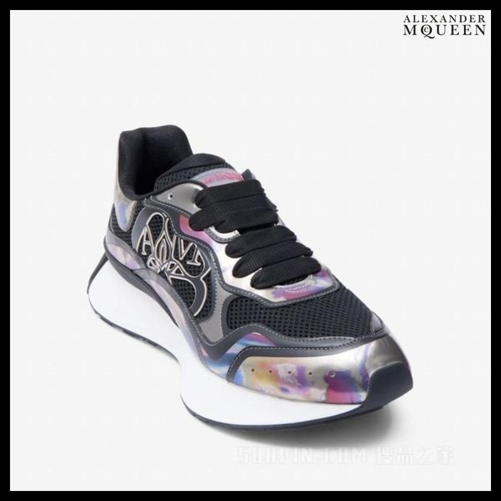 【Alexander Mcqueen】Sprint Runner Sneakers Black White