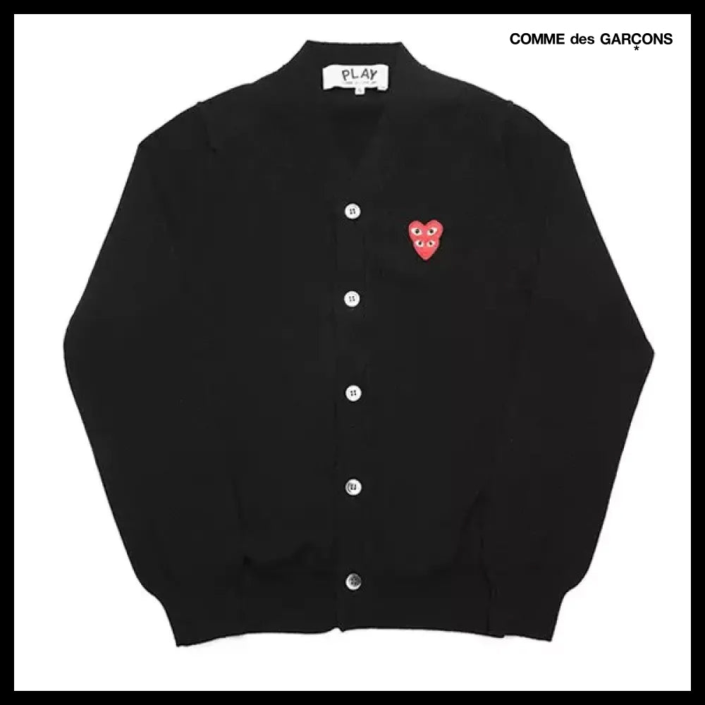 【COMME des GARCONS】PLAY Double Red Heart Patch Men