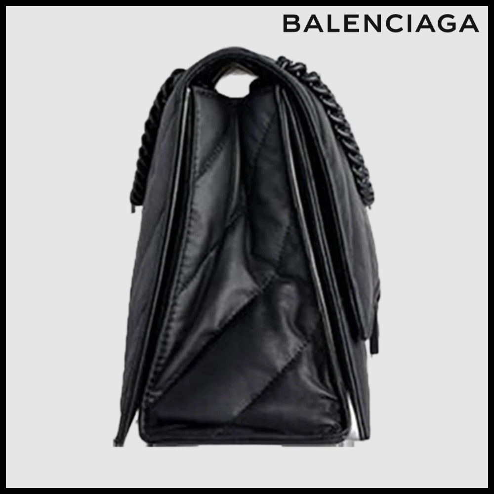 【正規品 BALENCIAGA 】Crush Medium Chain Bag Quilted