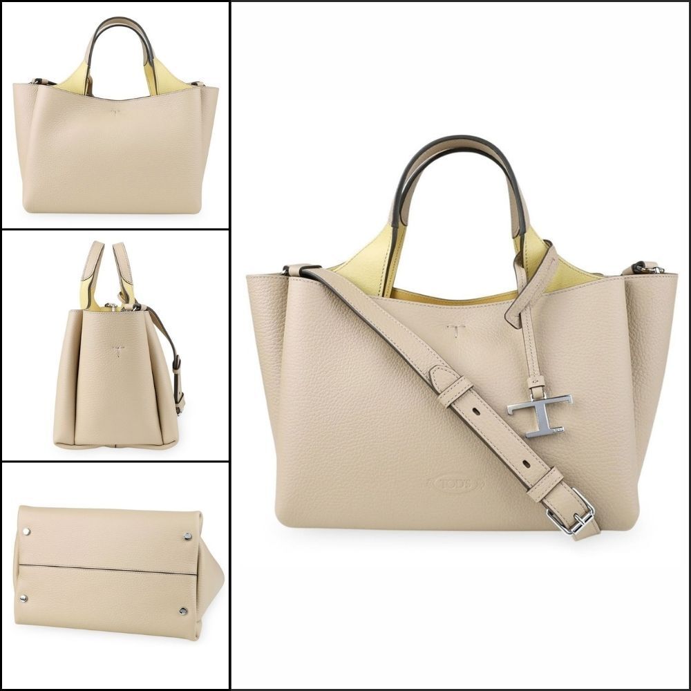 【TOD'S】Timeless Charm Mini Tote Shoulder Bag Beige