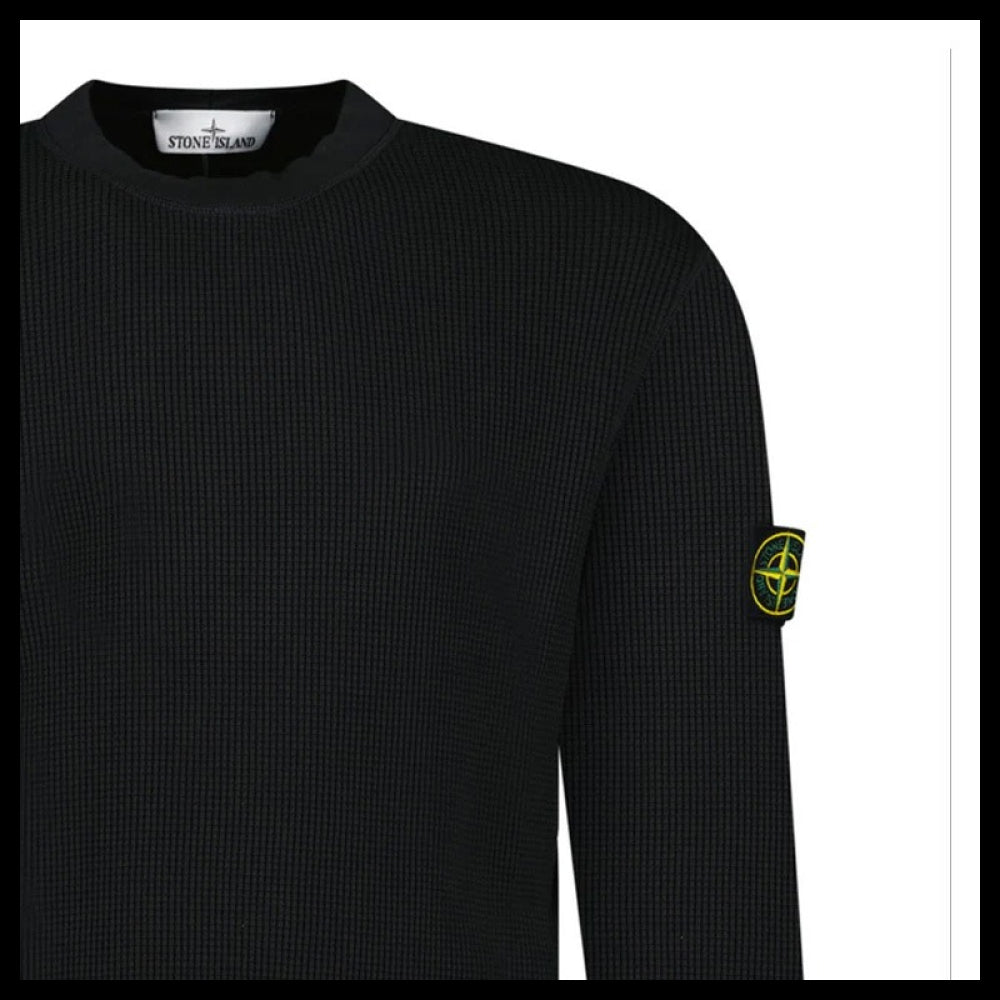 ◆STONE ISLAND◆ORGANIC COTTON WAFFLE FLEECE CREWNECK SHIRT