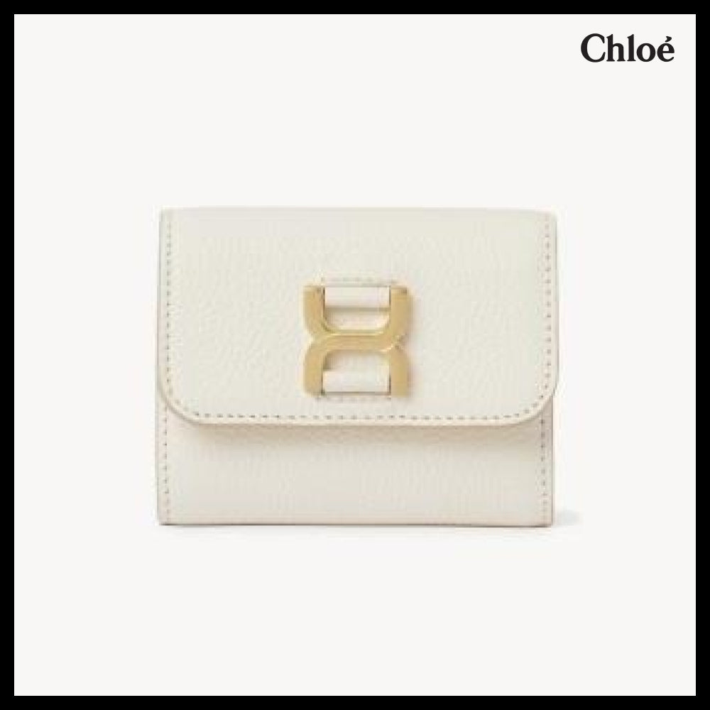 【Chloe】Marcie Small Trifold Wallet Misty Ivory