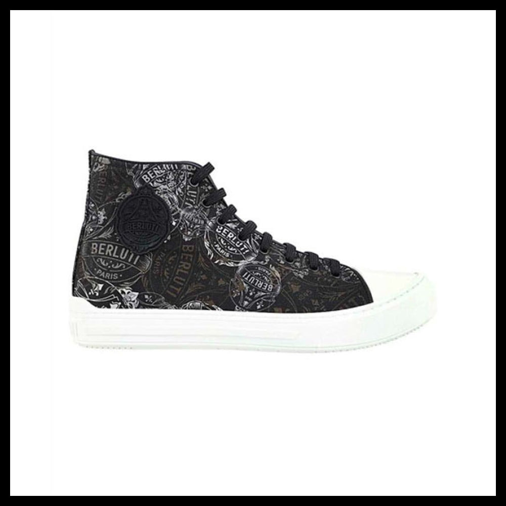 【BERLUTI】Logo High-Top Sneakers Black Men's