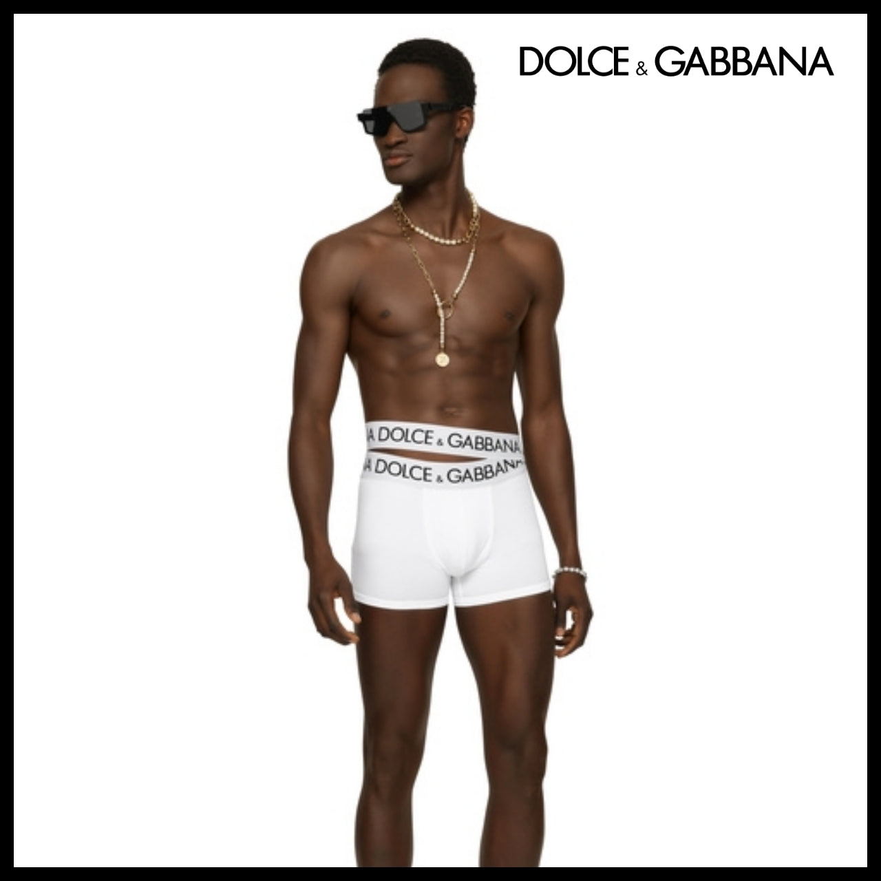 【Dolce & Gabbana】TWO-WAY STRETCH JERSEY BOXERS WITH DOUBLE