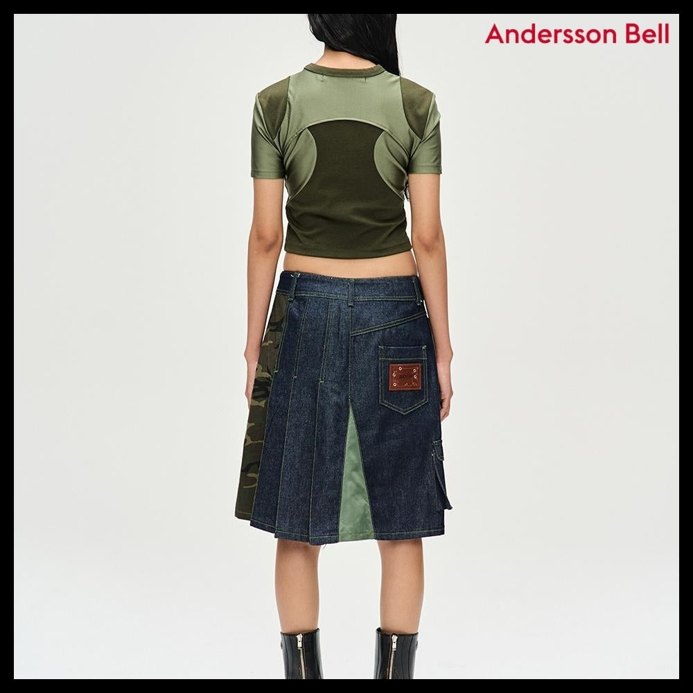 【ANDERSSON BELL】エッセンシャルカットアウトTシャツ (カーキ)