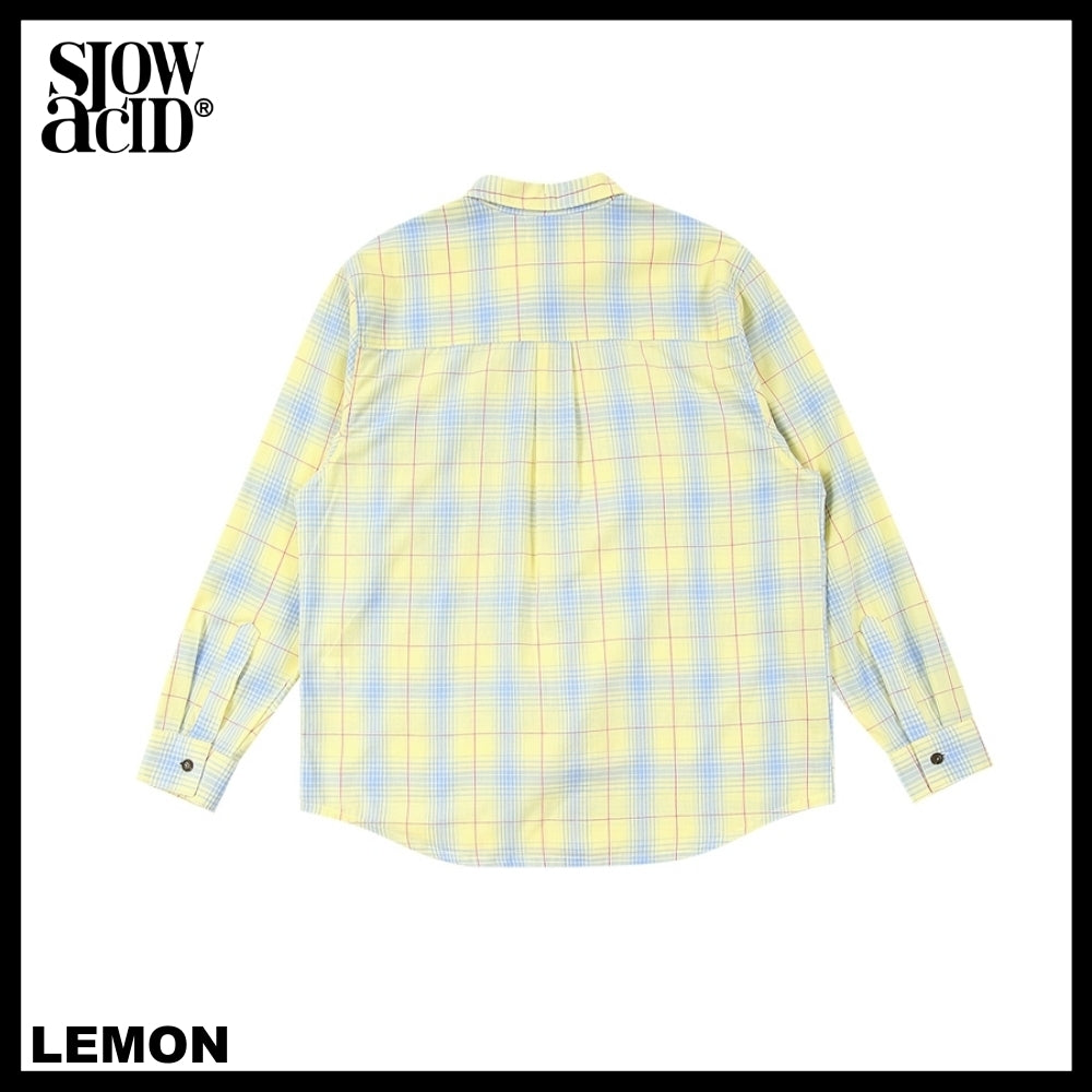 【SLOW ACID】TXT着用 SUMMER LIGHT CHECK SHIRT 2COLOR