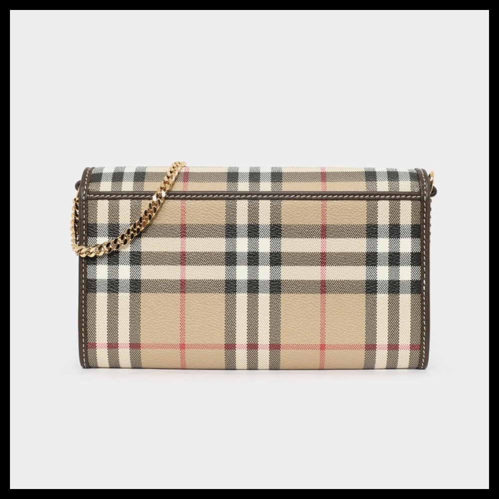 【Burberry】Vintage Check Chain Wallet Mini Women's Shoulder