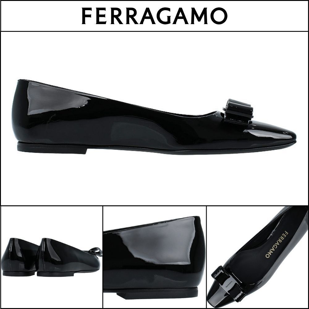 【FERRAGAMO】 Vara Bow Ballet Flats