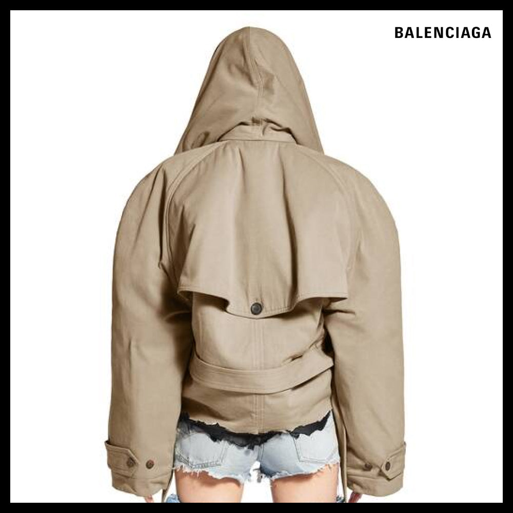 ★BALENCIAGAアウトレット セール ★FLIPPED HOODED TRENCH
