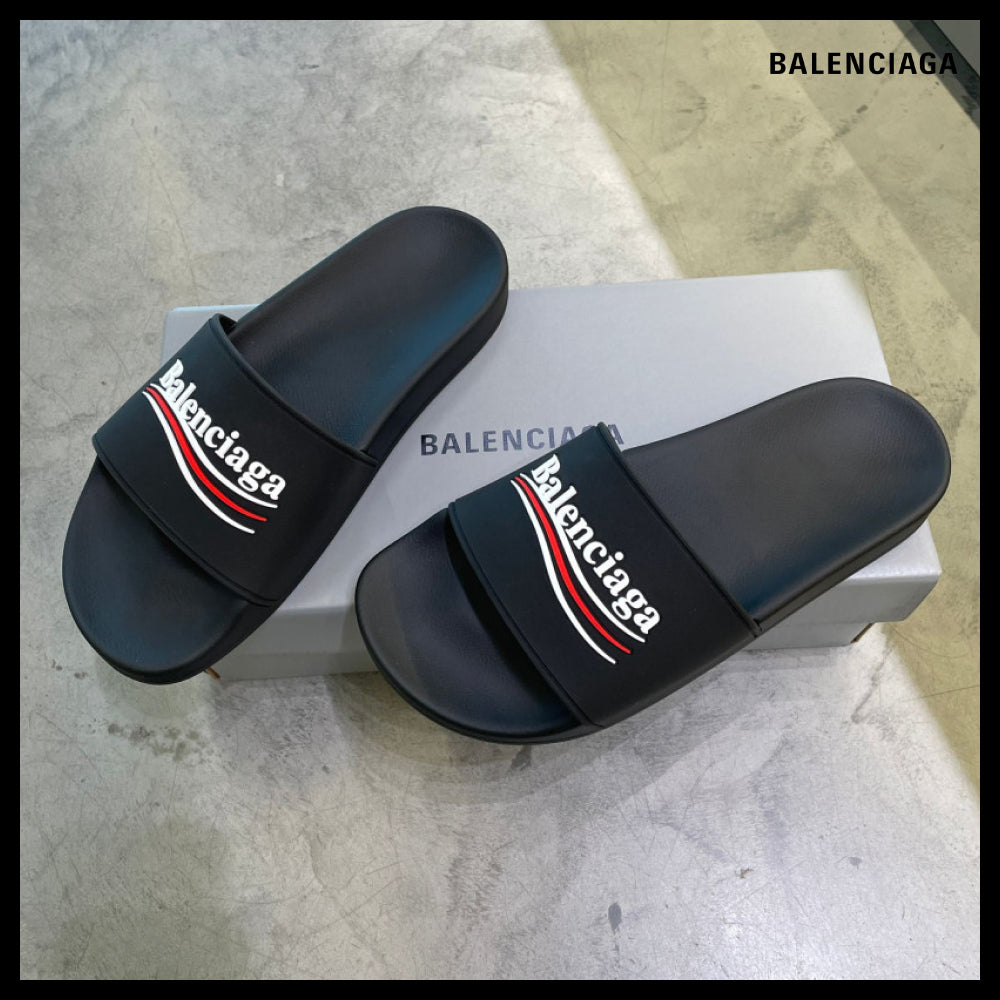 ★BALENCIAGAアウトレット セール ★Pool Slide Sandal Logo