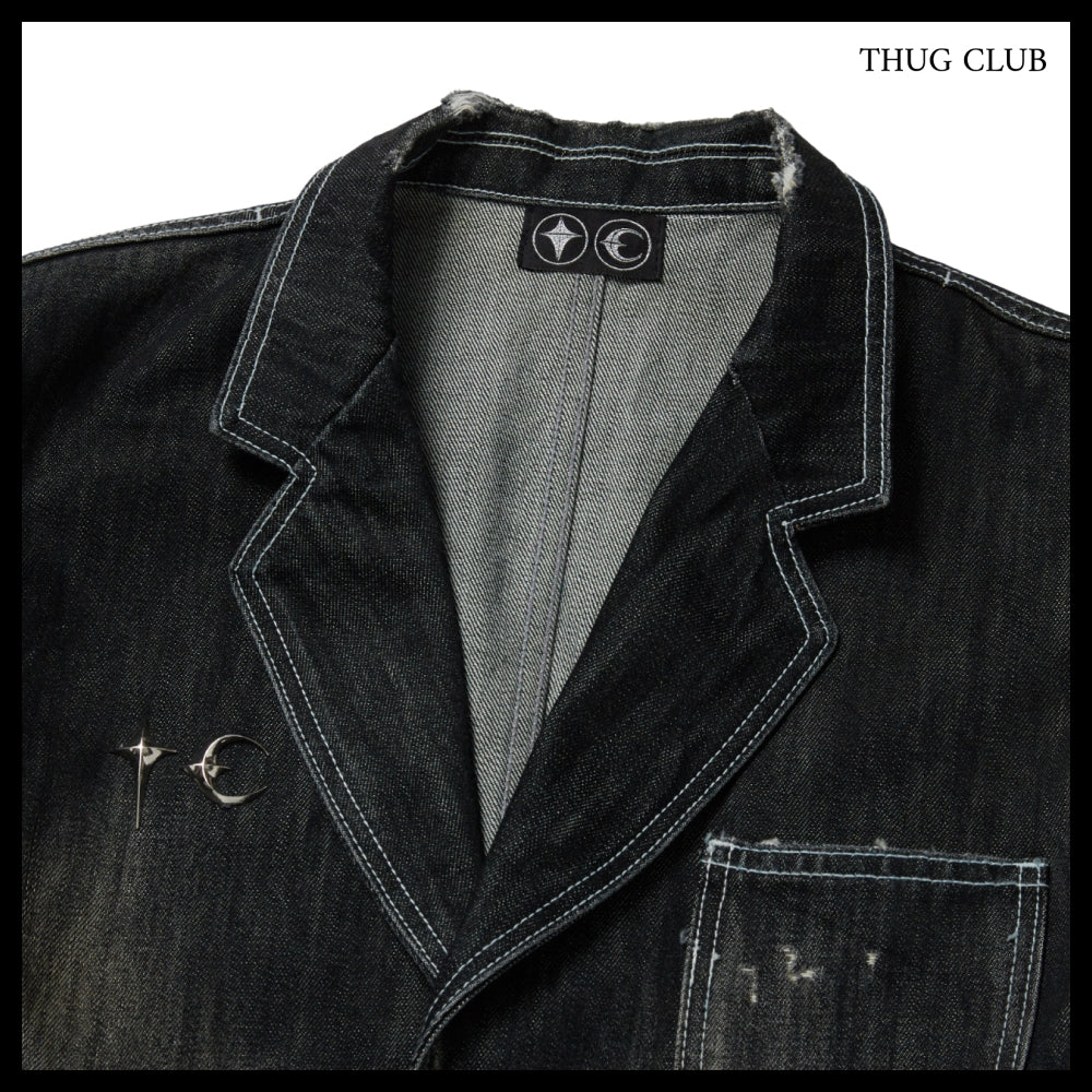 【Dickies X Thug Club】Washed Denim Blazer Jacket (2 Colors)