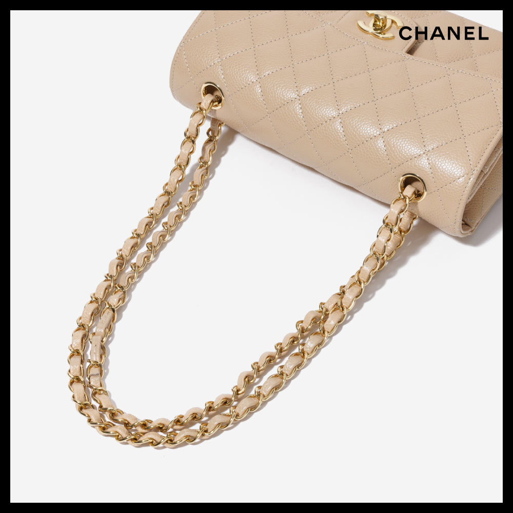 【CHANEL】Small Classic Handbag Grained Calfskin