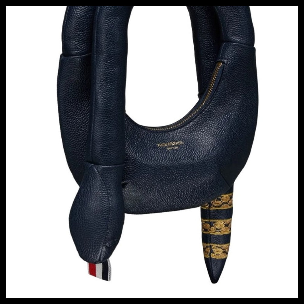 【Thom Browne】Lunar New Year Pebble Grain 4-Bar Snake Bag